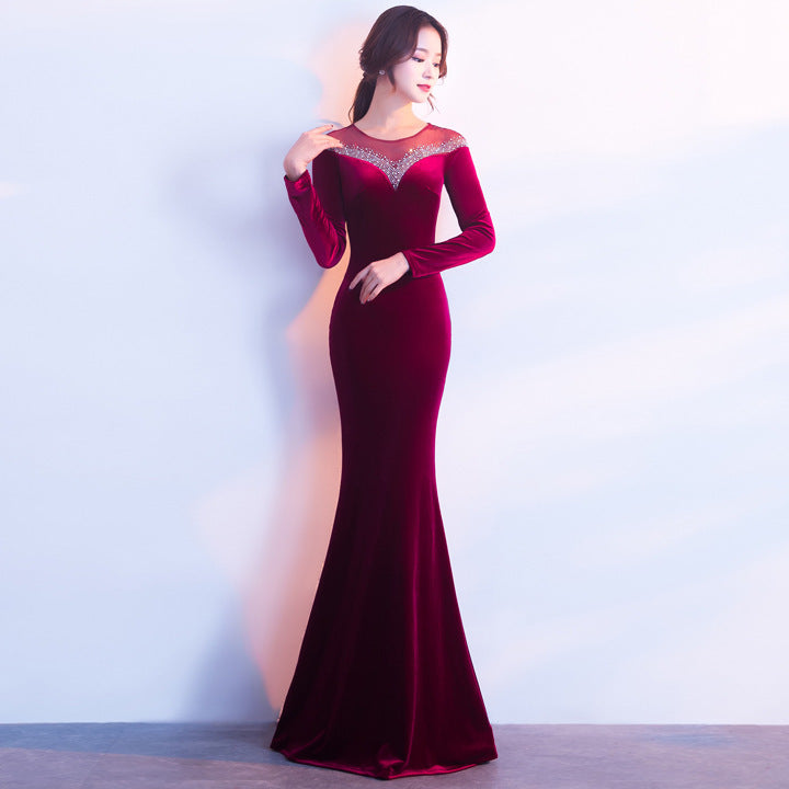 Evening dress woman slim classy RED  dress